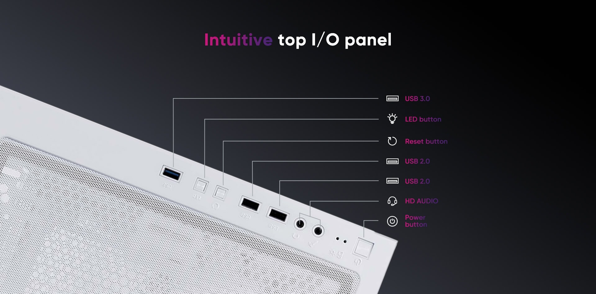 High-quality image of the X4-M motherboard I/O panel with USB, audio, and reset buttons.